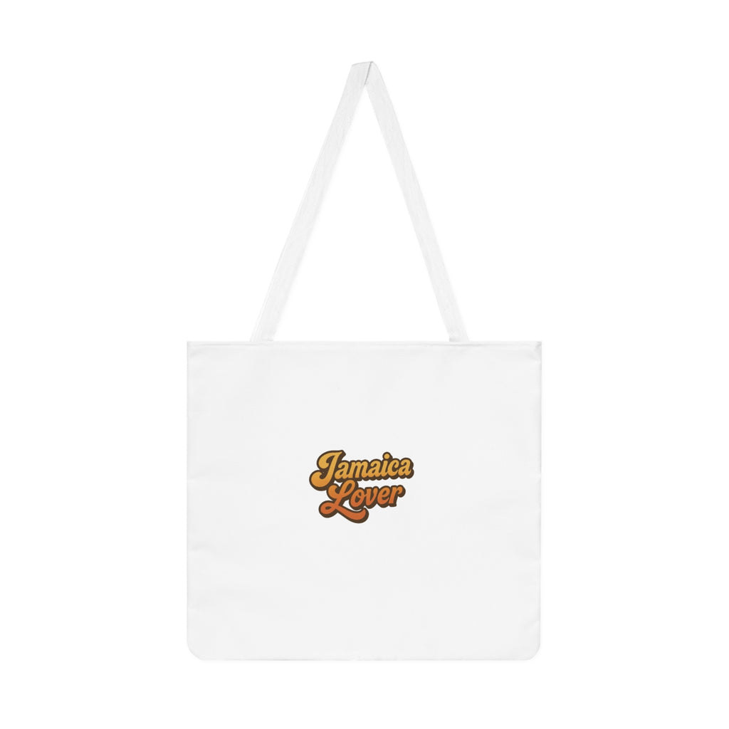 Jamaica Lover Tote Bag — Retro Script Shoulder Tote for Travel & Beach