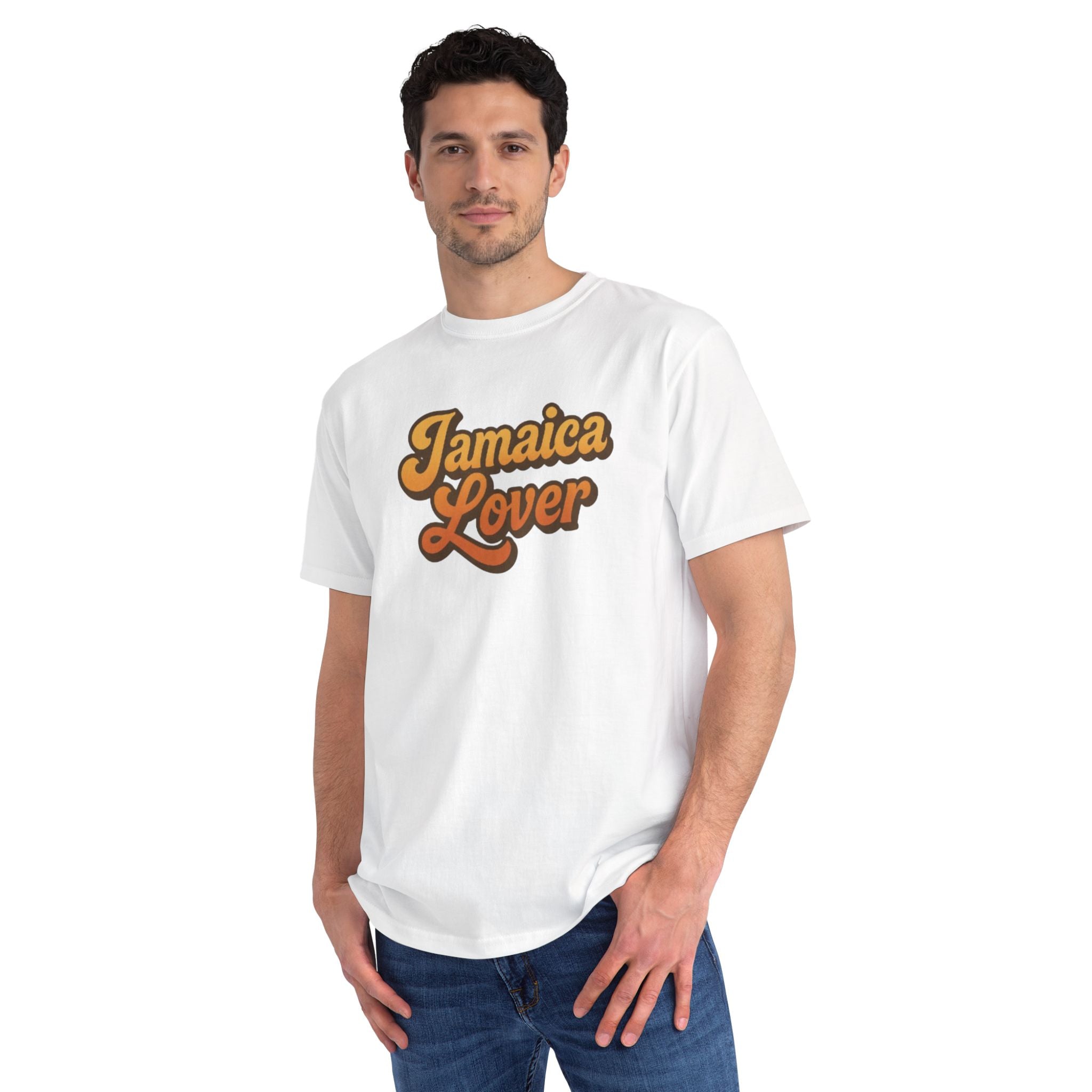 Jamaica Lover T-Shirt — Retro Script Island Vacation Tee