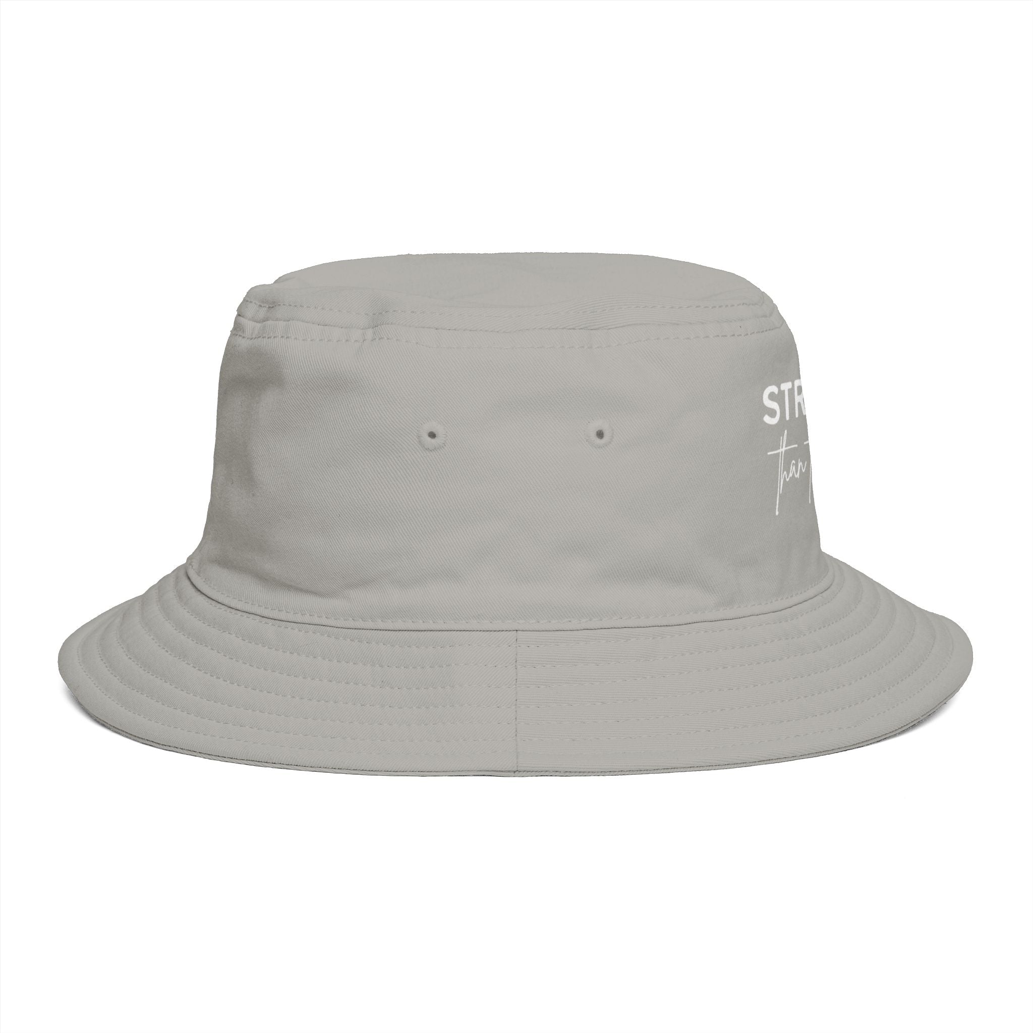 Stronger Than the Storm Bucket Hat – Jamaica Lover Inspirational Sun Hat