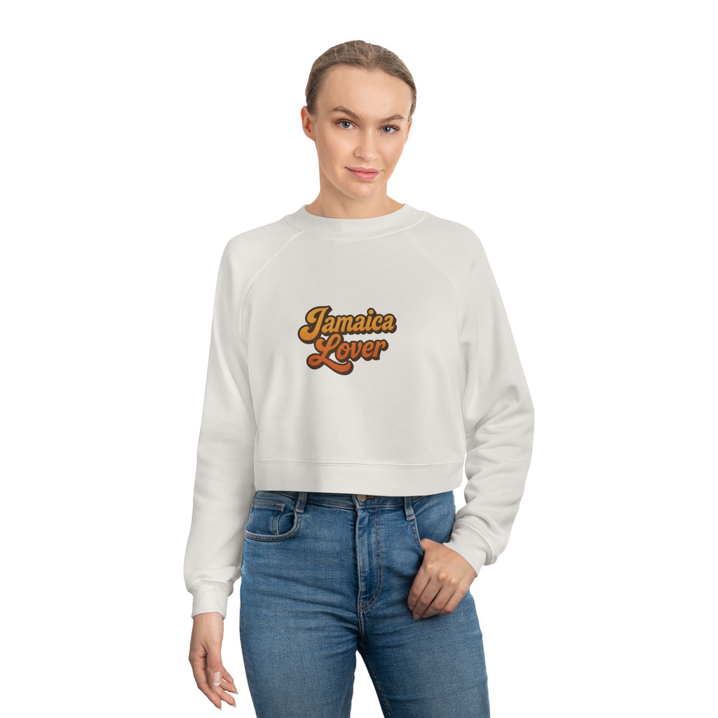 Cropped Pullover — "Jamaica Lover" Retro Script Fleece
