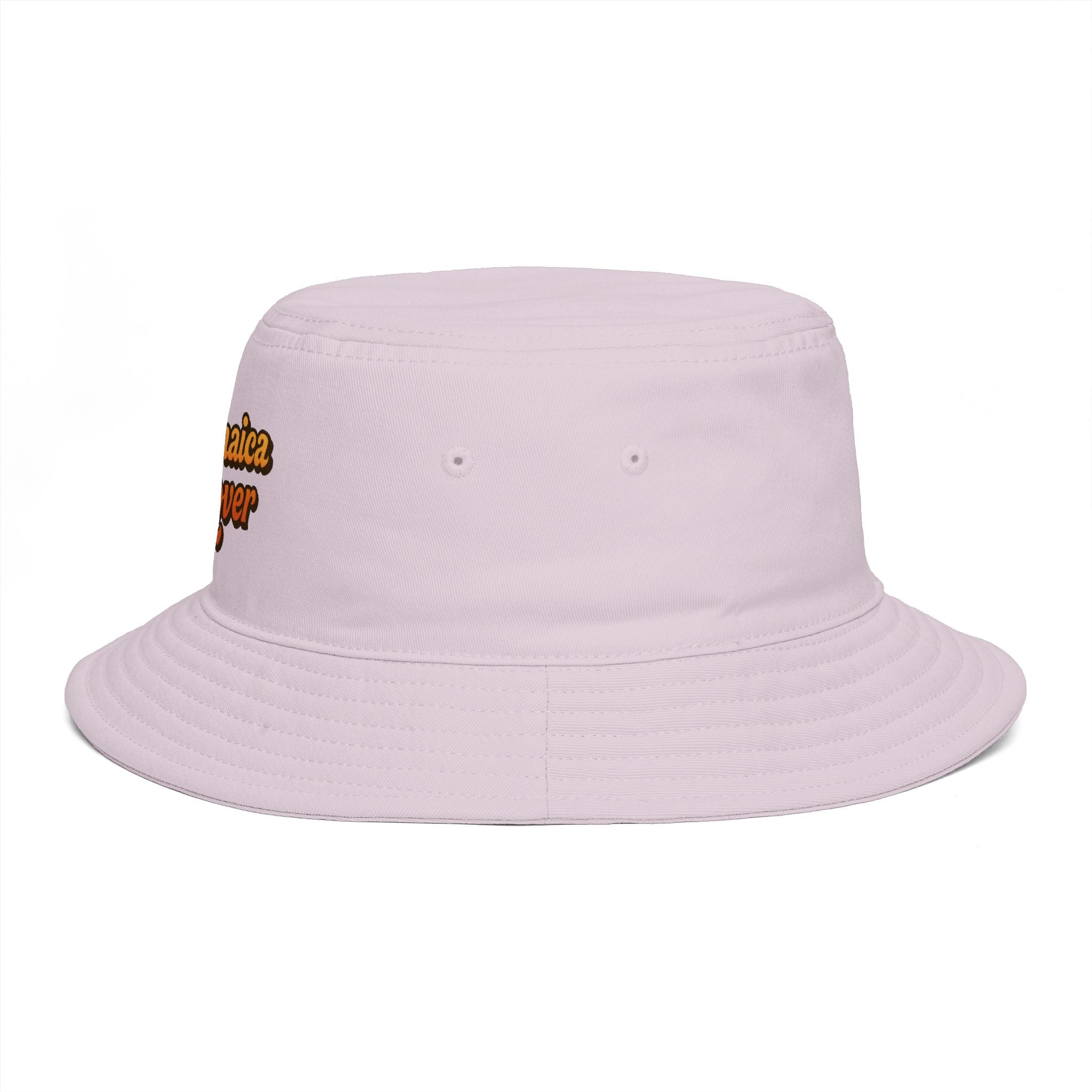 Jamaica Lover Bucket Hat — Retro Script Travel & Festival Sun Hat