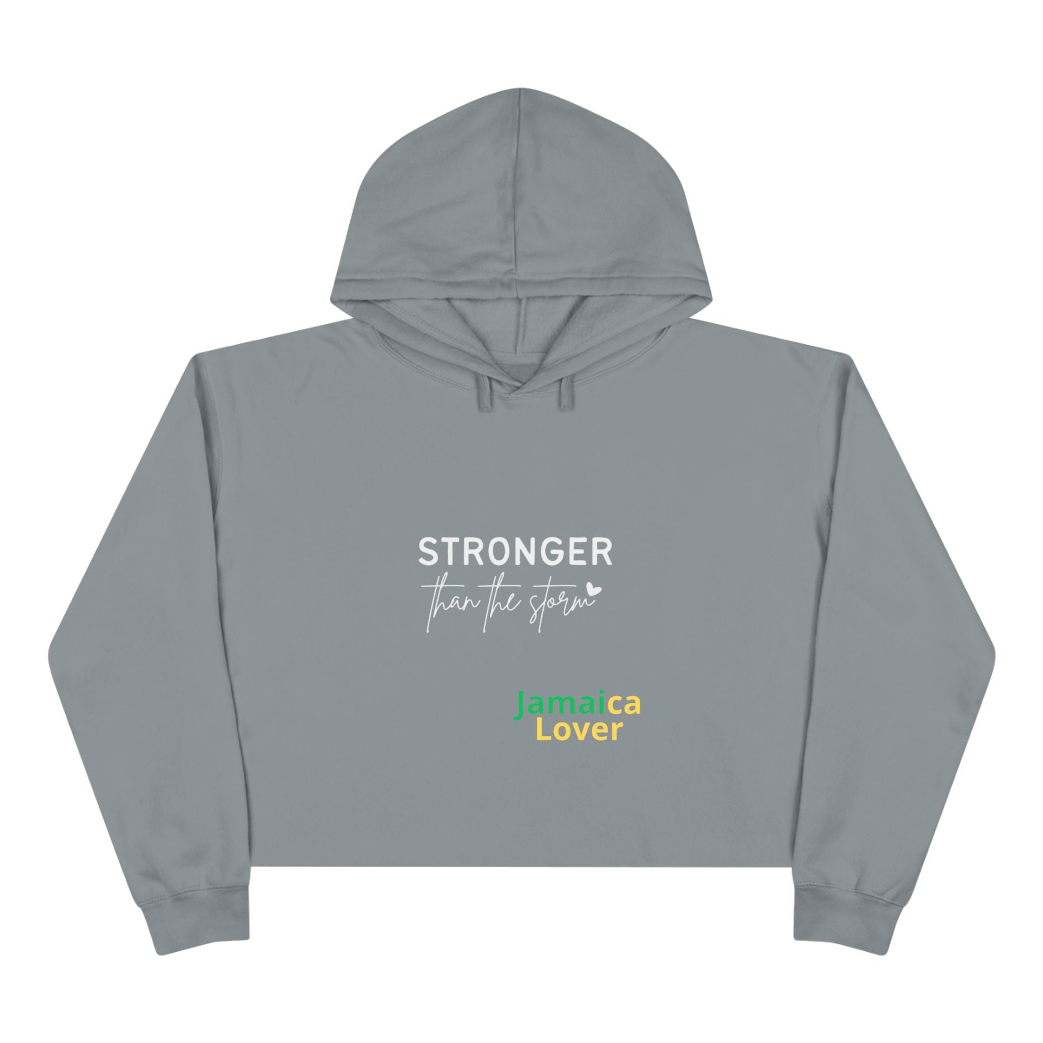Stronger Than The Storm Jamaica Lover Crop Hoodie