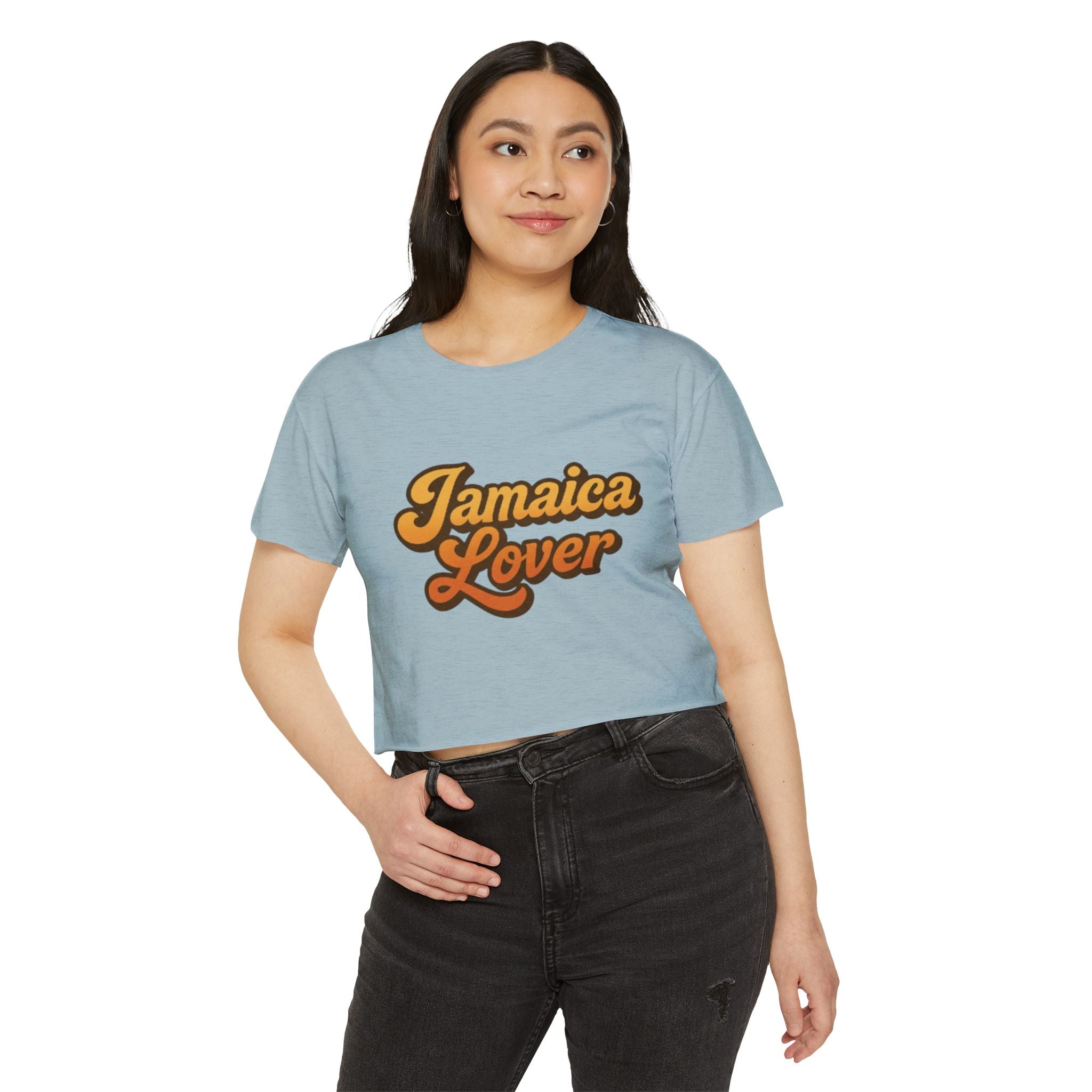 Jamaica Lover Crop Top — Retro Island Vibe Festival Tee