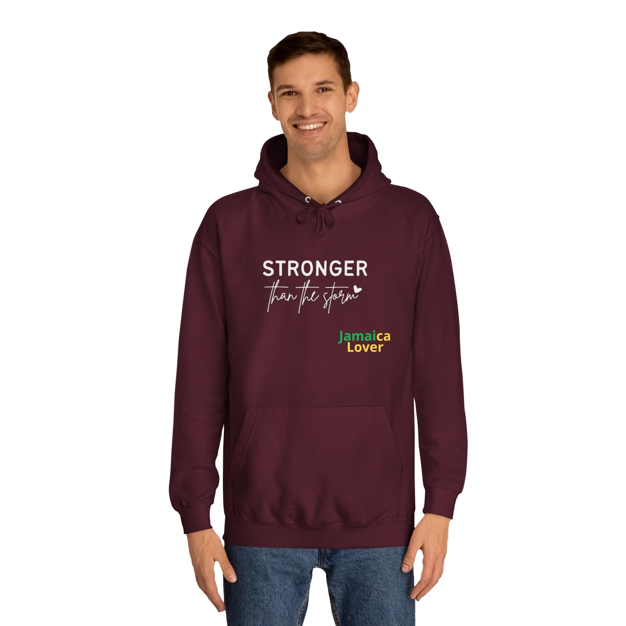 Stronger Jamaica Lover Hoodie — Inspirational College-Style Pullover