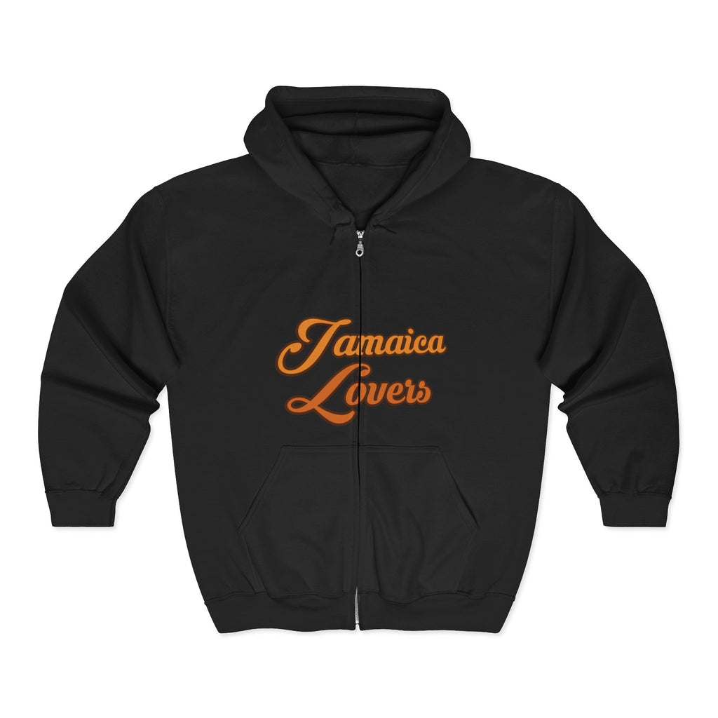 Jamaica Lovers Full Zip Hoodie - Unisex Heavy Blend Sweatshirt, Cool Casual Wear, Gift for Jamaica Lovers, Travel Vibes, Cozy Layering