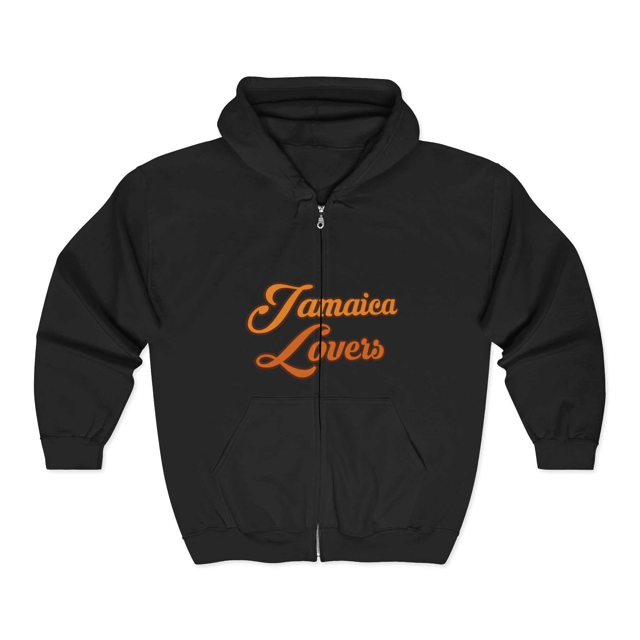 Jamaica Lovers Full Zip Hoodie - Unisex Heavy Blend Sweatshirt, Cool Casual Wear, Gift for Jamaica Lovers, Travel Vibes, Cozy Layering