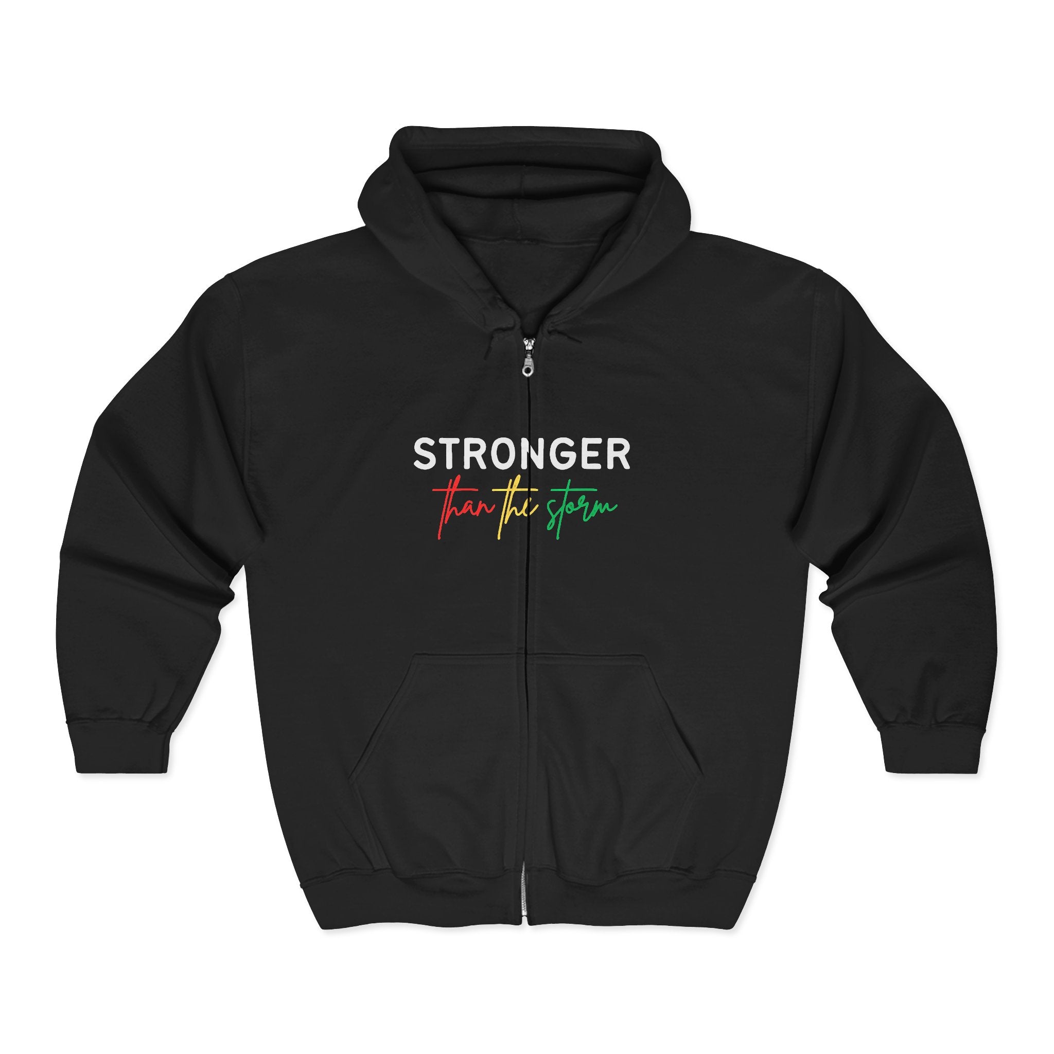 Stronger Than The Storm Zip Hoodie — Resilient Hurricane Recovery Support