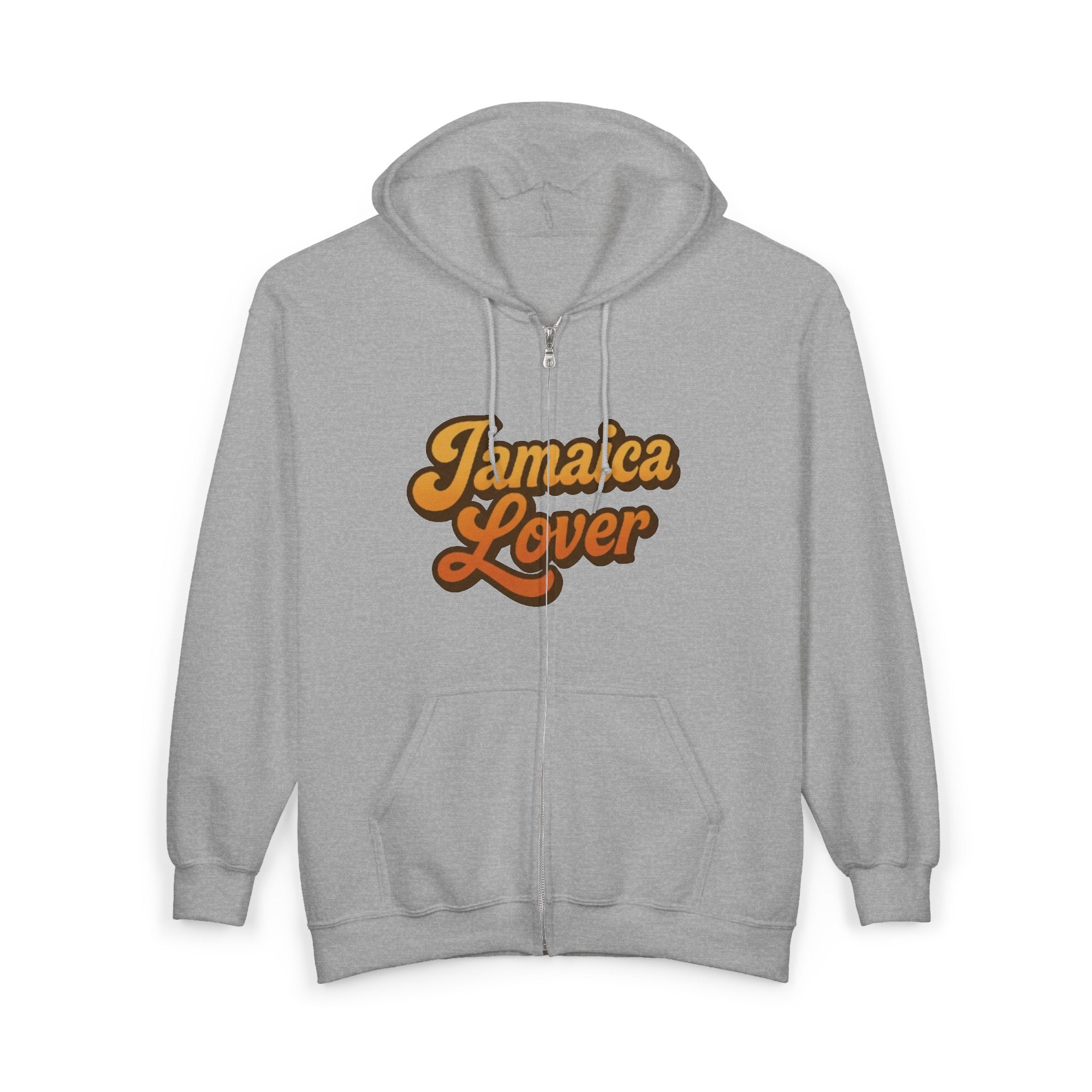 Jamaica Lovers Full Zip Hoodie - Unisex Heavy Blend Sweatshirt, Cool Casual Wear, Gift for Jamaica Lovers, Travel Vibes, Cozy Layering