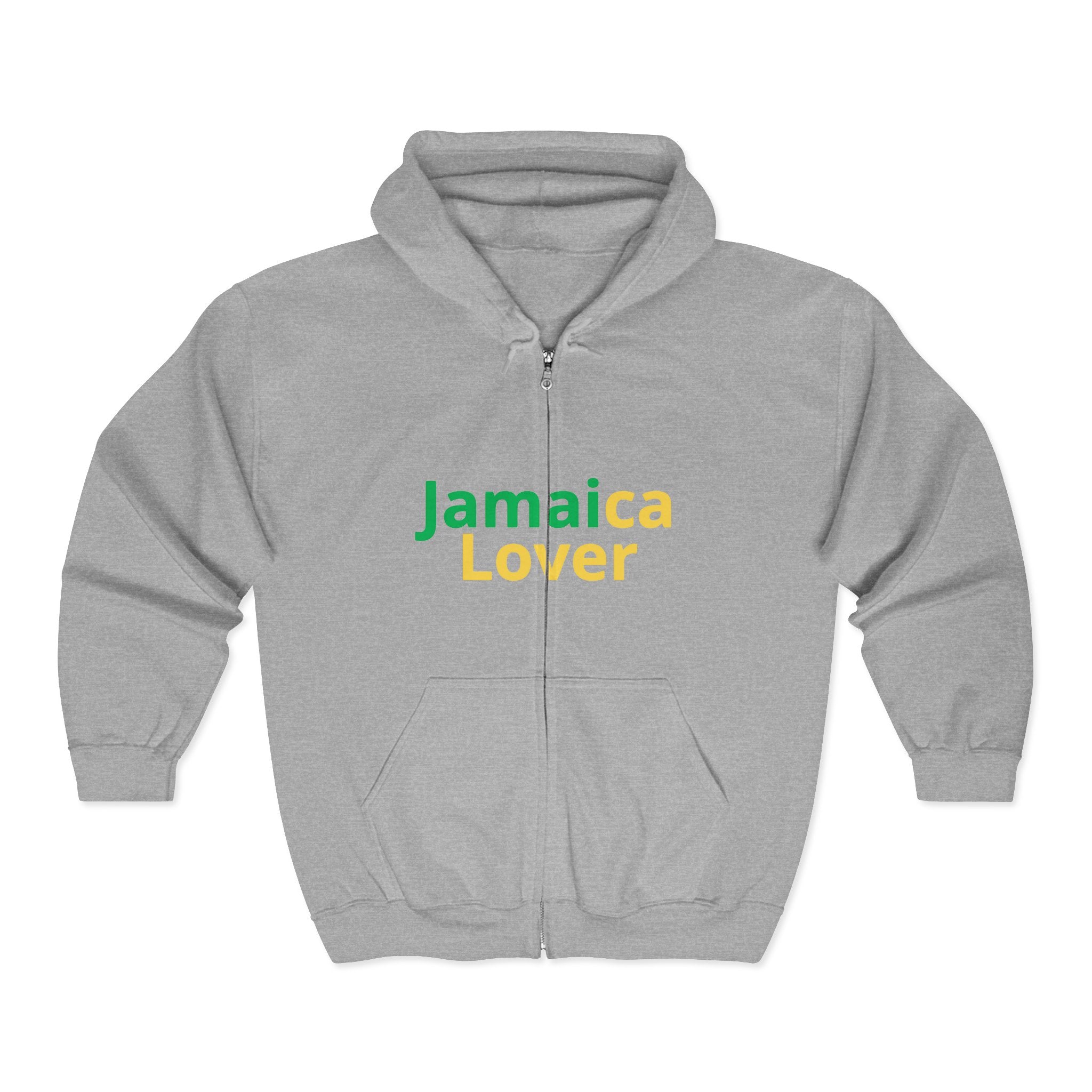 Jamaica Lover Zip Hoodie – Reggae Flag Colors Travel & Pride Sweatshirt