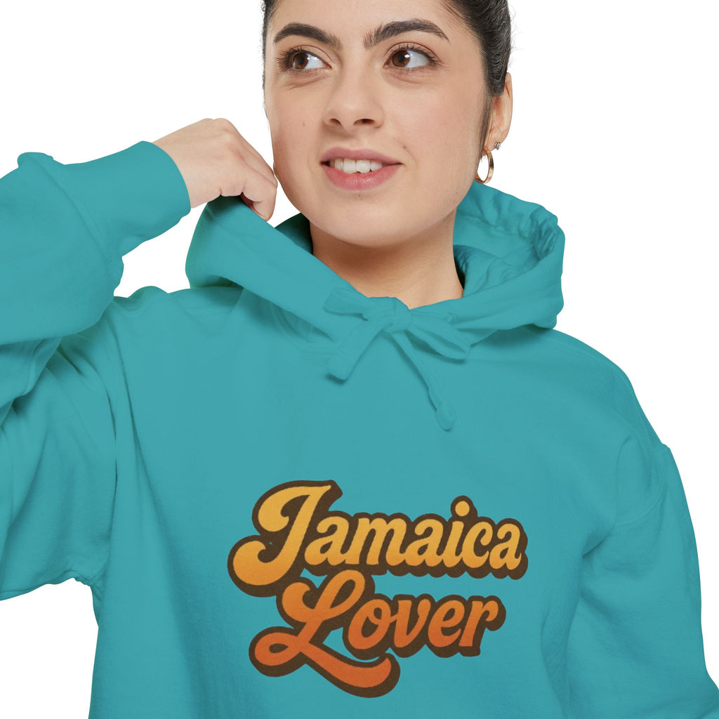 Jamaica Lover Hooded Sweatshirt – Retro Script Travel Hoodie
