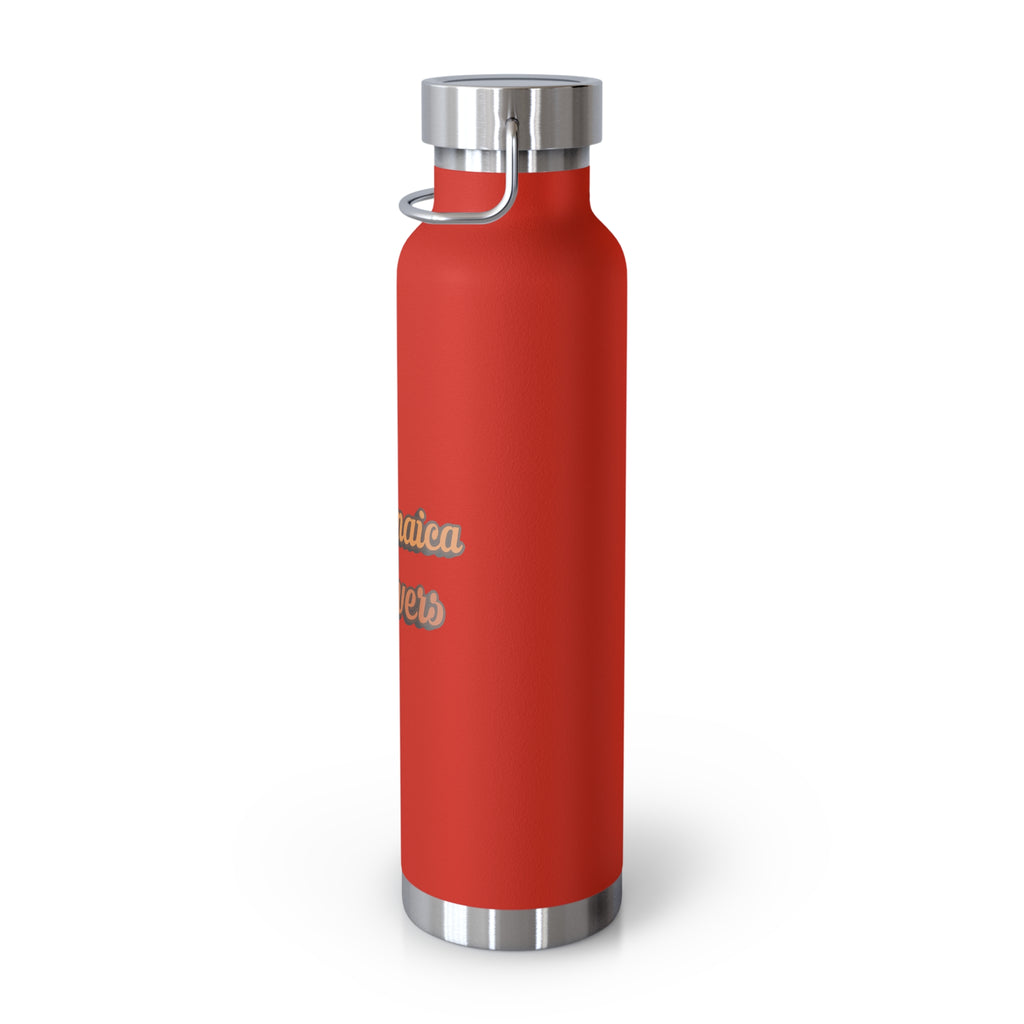 Jamaican Lovers Water Bottle, 22oz Copper Insulated Bottle, Travel Tumbler, Gifts for Friends, Hydration Bottle, Summer Vibes