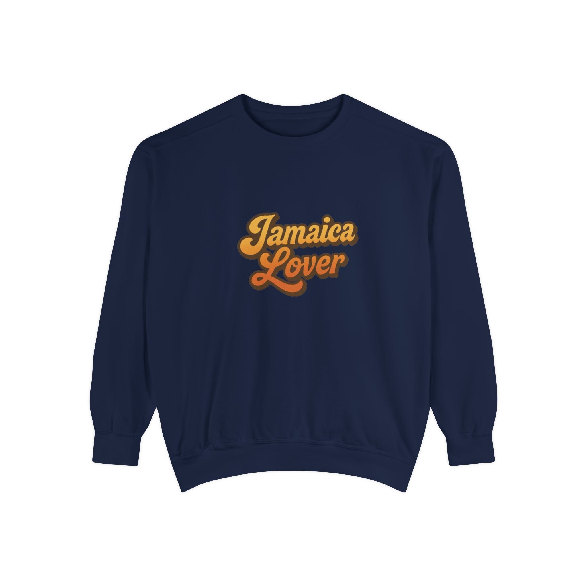 Jamaica Lover Sweatshirt — Retro Script Island Pride Crewneck