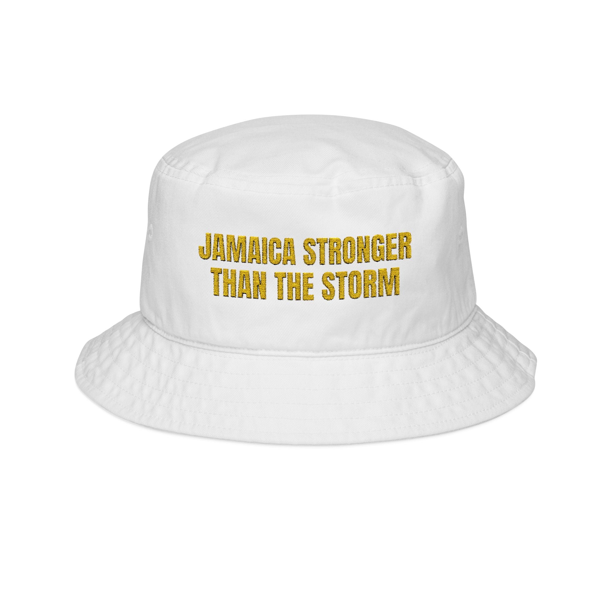 "Jamaica Stronger Than The Storm" Embroidered Bucket Hat