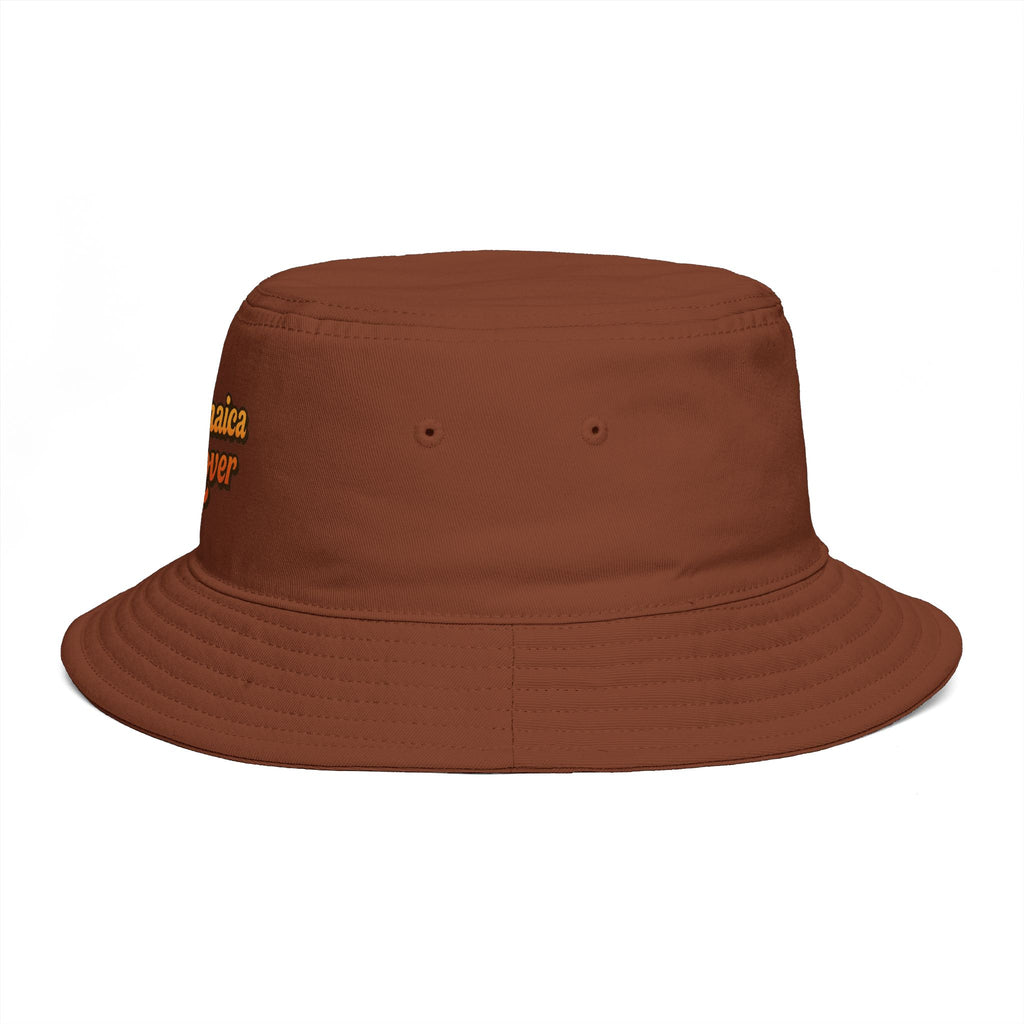 Jamaica Lover Bucket Hat — Retro Reggae Brown Beach Sun Hat