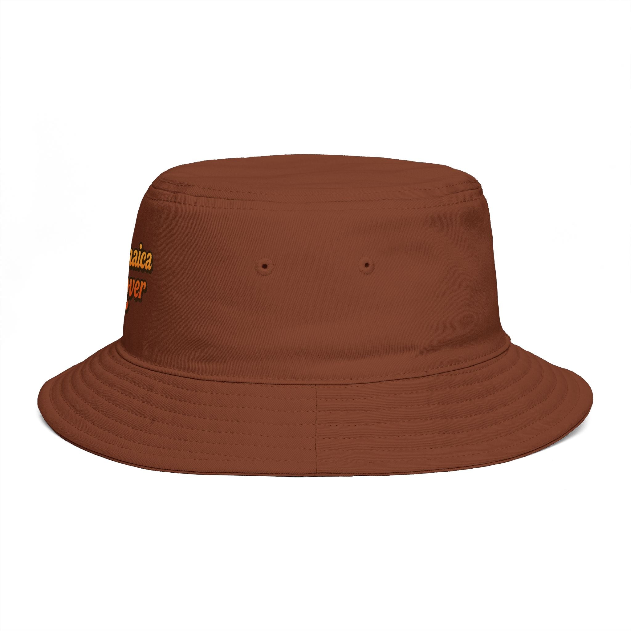 Jamaica Lover Bucket Hat — Retro Reggae Brown Beach Sun Hat