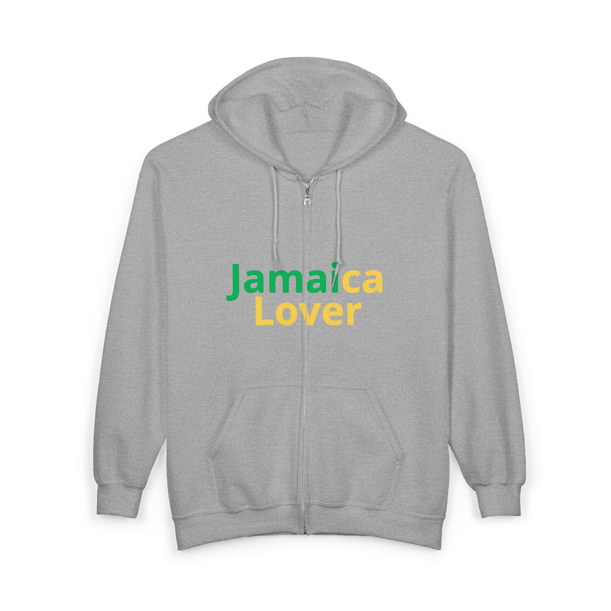 Jamaica Lover Zip Hoodie – Reggae Flag Colors Travel & Pride Sweatshirt