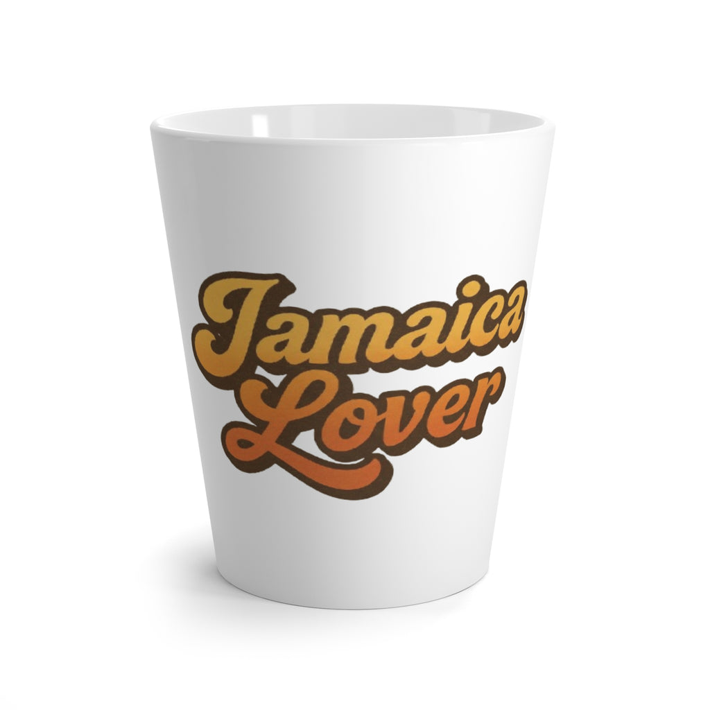 Jamaica Lover Latte Mug — Retro Script Coffee Cup for Jamaica Fans