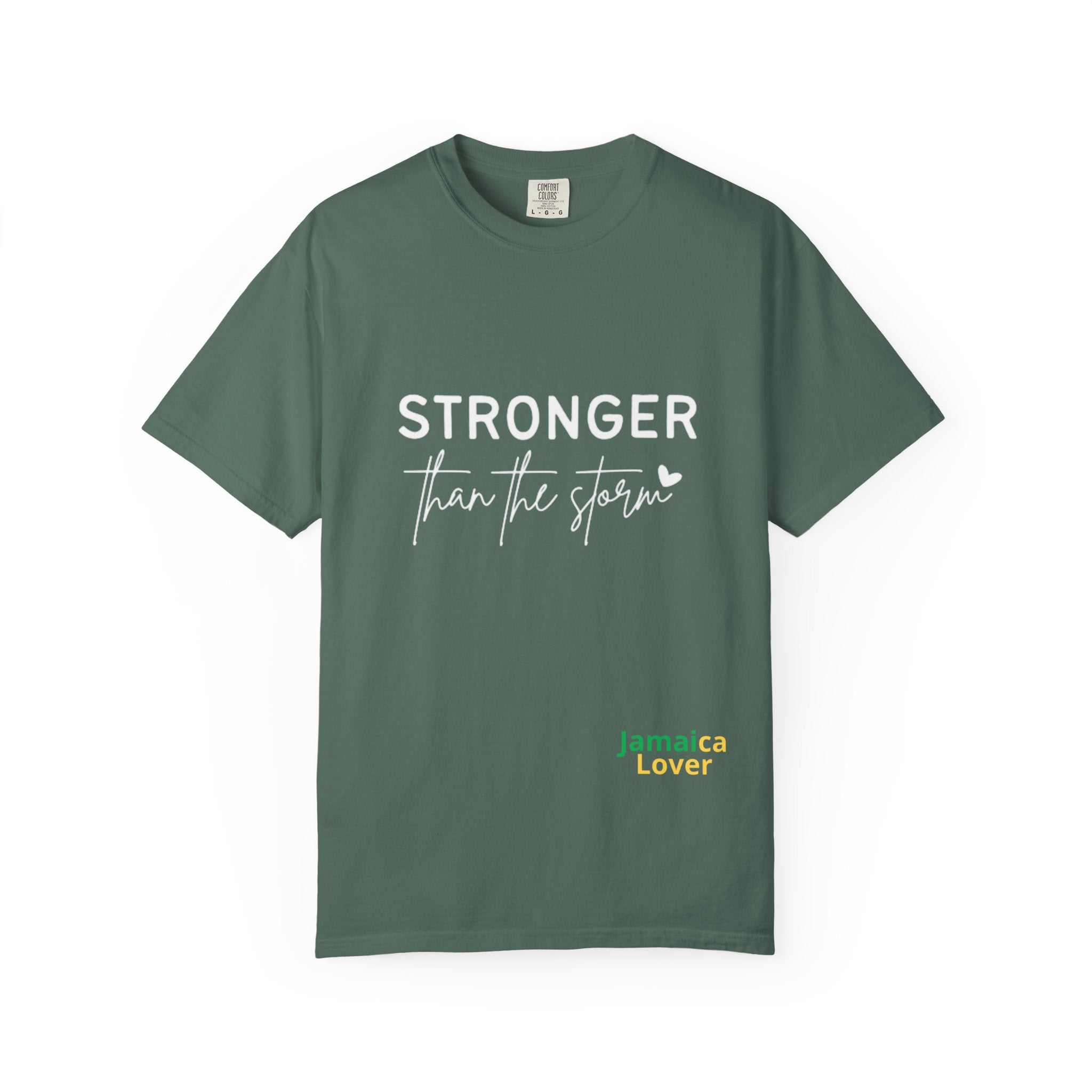 T-Shirt — "Jamaica Lover" Small Chest Script Tee | Tropical Vacation, Beach & Summer Pride
