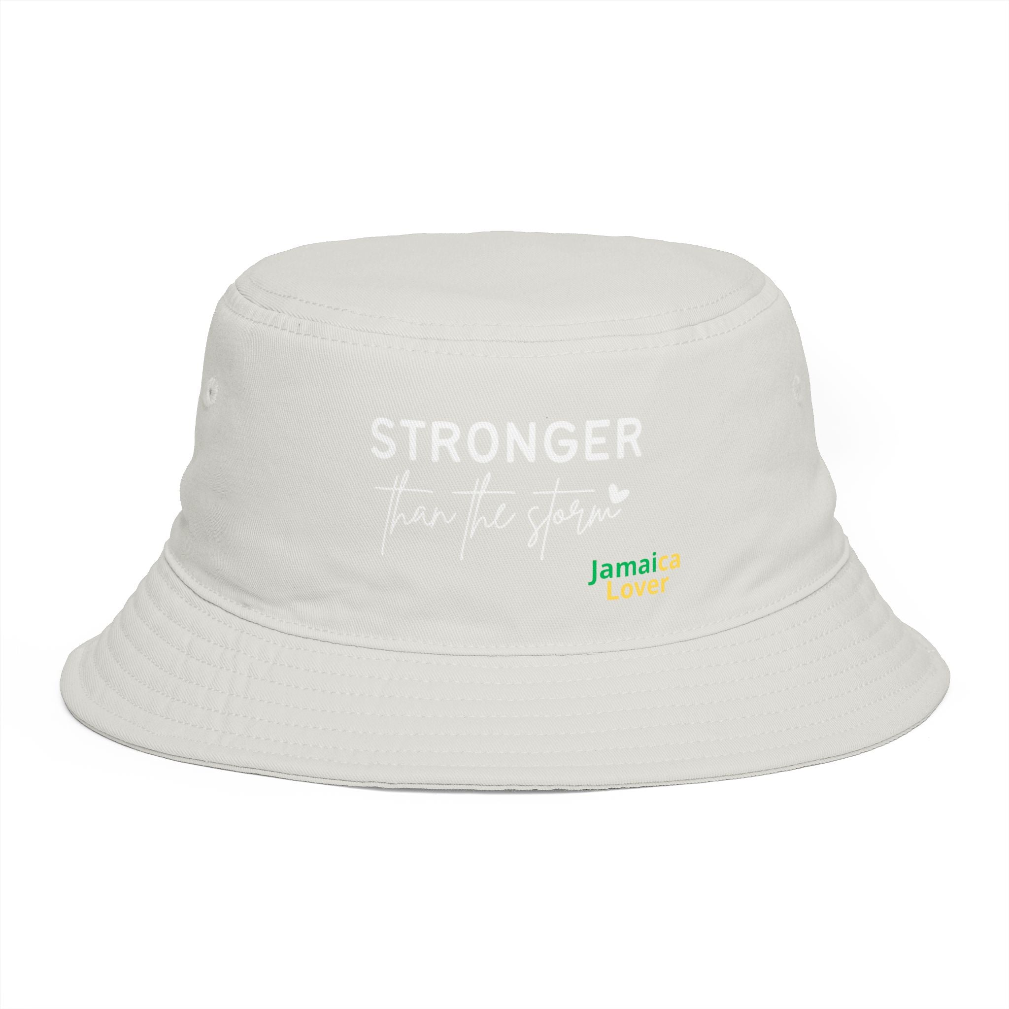 Stronger Than the Storm Bucket Hat – Jamaica Lover Inspirational Sun Hat