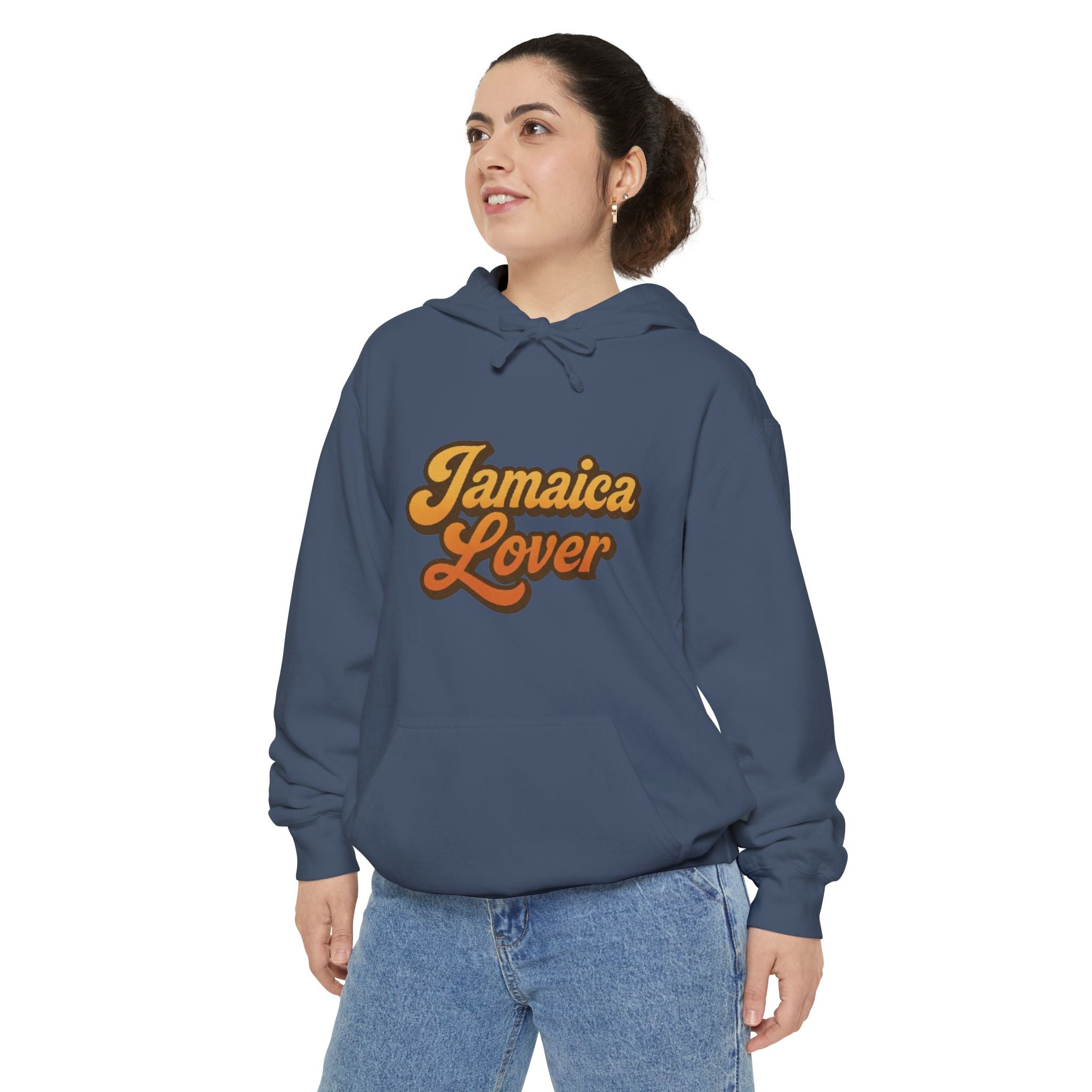 Jamaica Lover Hooded Sweatshirt – Retro Script Travel Hoodie
