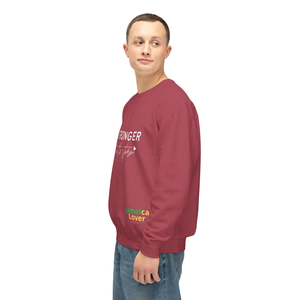 Stronger Than You Crewneck Sweatshirt — Inspirational Lightweight Pullover