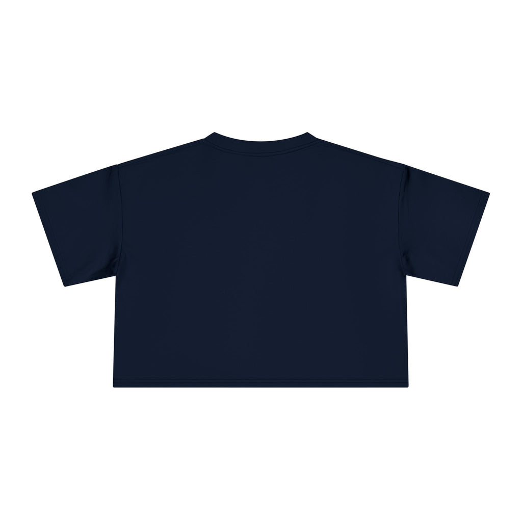 Crop Tee — "Stronger" Motivational Floral Cropped T-Shirt for Women