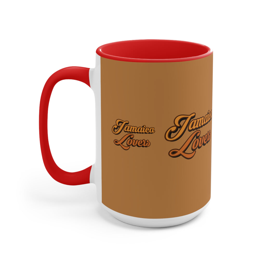 Jamaica Lovers Accent Mug, Coffee Cup for Island Enthusiasts, Gift for Coffee Lovers, Tropical Drinkware, Caribbean-Inspired Mug