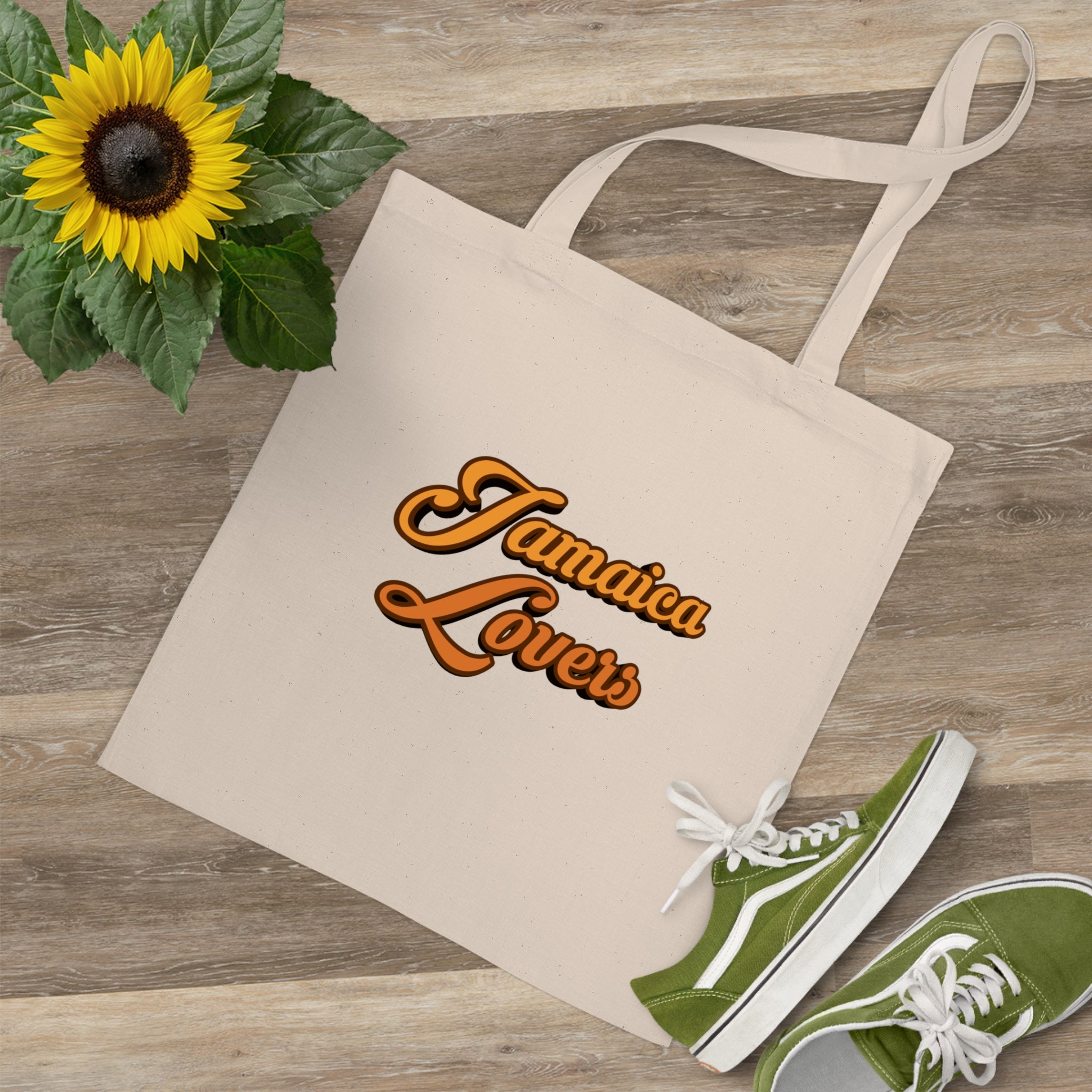 Jamaica Lovers Tote Bag, Travel Bag, Beach Bag, Eco-Friendly Shopping Tote, Gift for Vacationers, Jamaican Culture Accessory