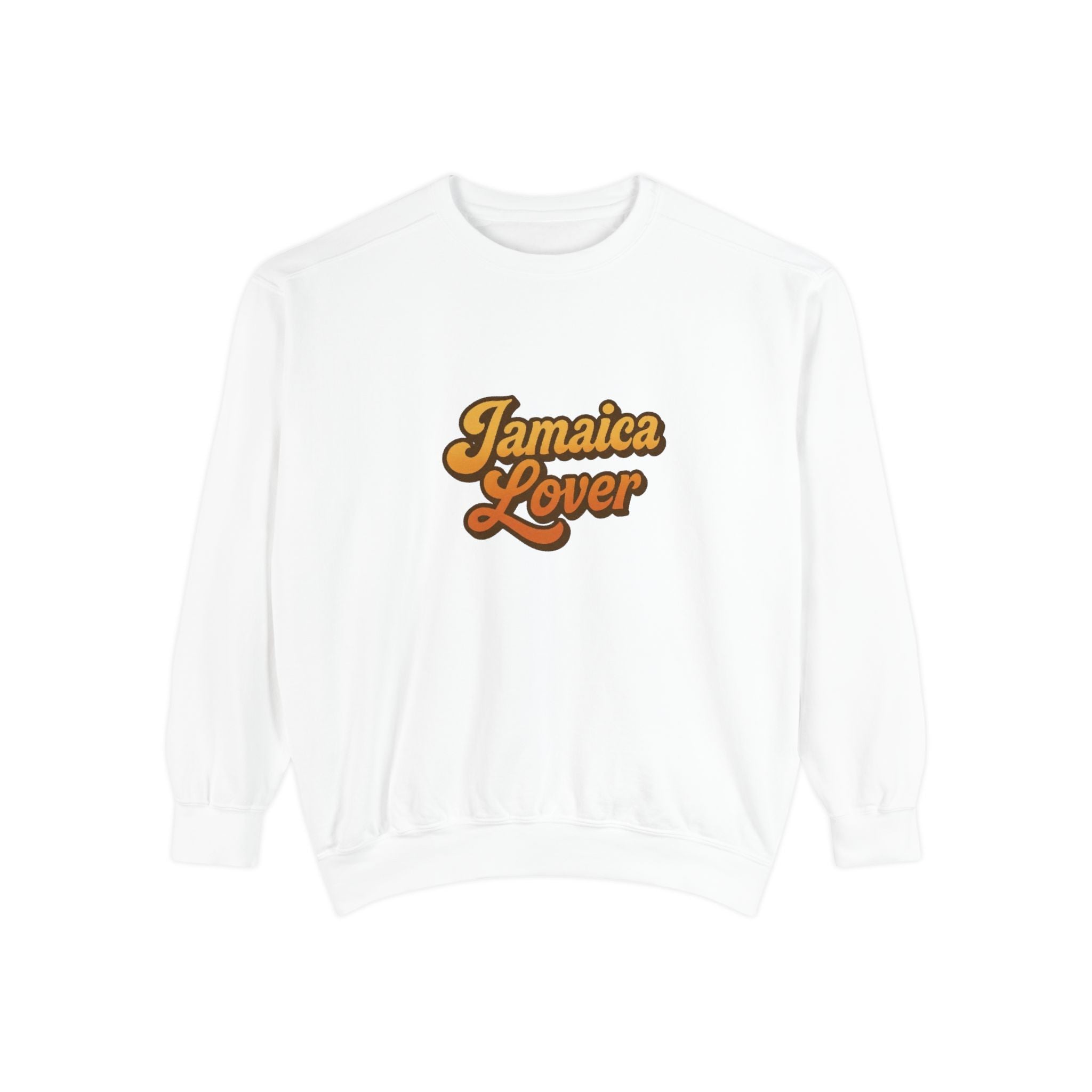 Jamaica Lover Sweatshirt — Retro Script Island Pride Crewneck