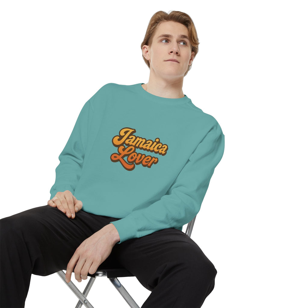 Jamaica Lover Sweatshirt — Retro Script Island Pride Crewneck