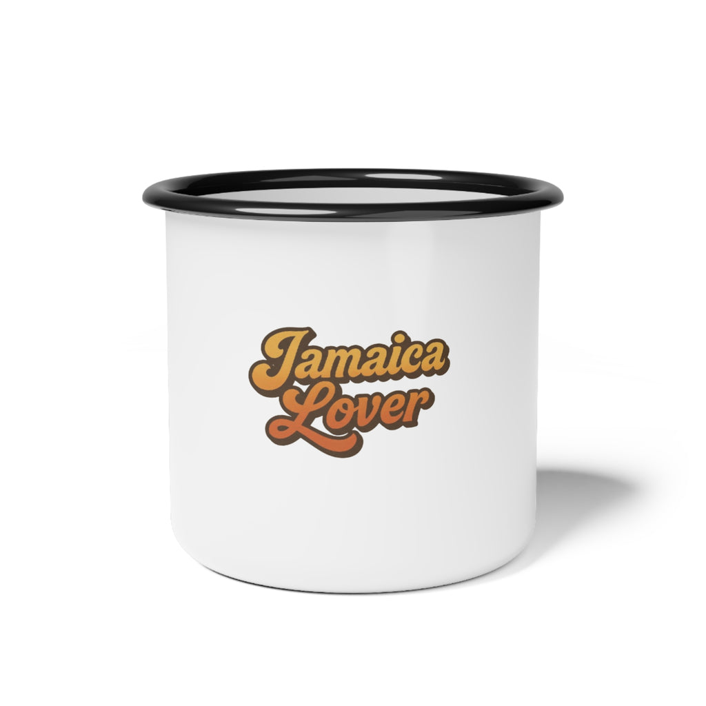 Enamel Camp Cup — 'Jamaica Lover' Retro Travel Mug